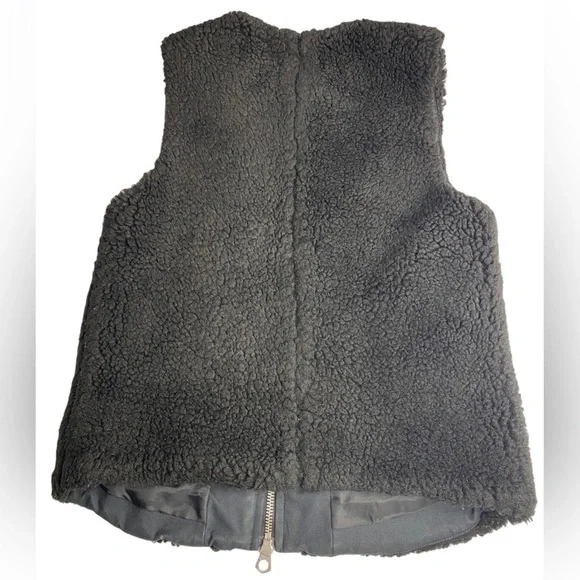 MADEWELL SHERPA FAUX FUR ZIPPERED VEST WITH POCKETS SIZE XS - Picture 7 of 9